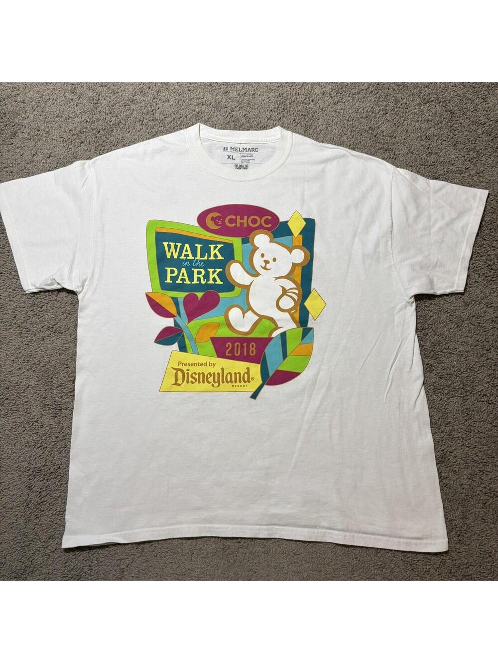 Melmarc Choc Walk In The Park Disneyland 2018 Colorful Graphic T-Shirt Mens XL